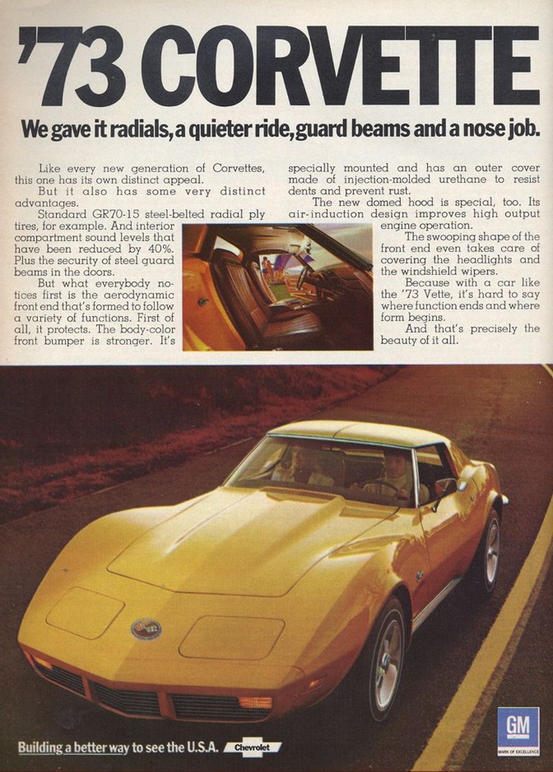 1973 Chevrolet Corvette Advertising